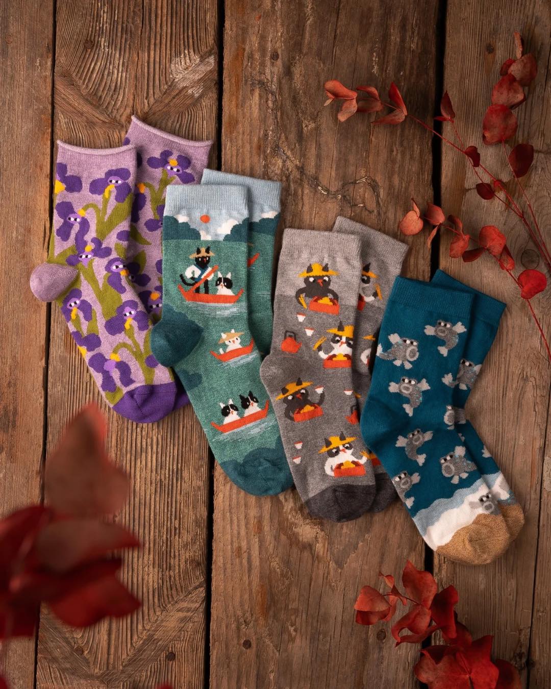 《Dodo Socks》 ×「Yanagawa.to 」 どんこ舟、 どこどこいくと?