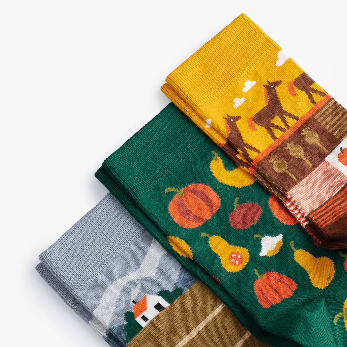 田舎の散歩ソックス｜３足入り