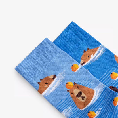 カピバラ柄ソックス｜１足入り