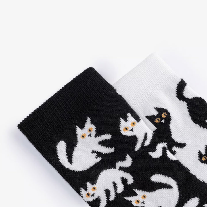 黒白猫キッズソックス｜１足入り