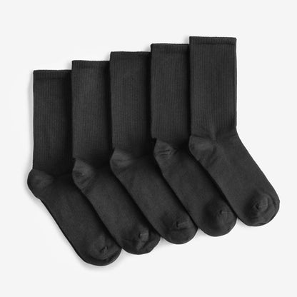 Dodo Socks All Black Regular Socks | 5-pack (Black socks | 5-pair set)