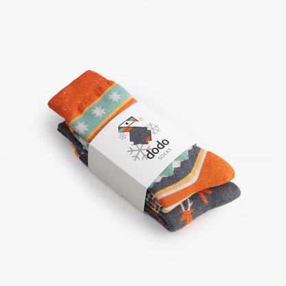 夜中のトナカイウインターソックス ｜2足入り