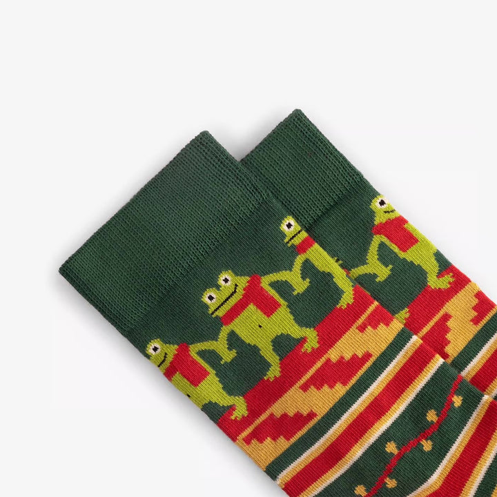 クリスマスカエルソックス｜１足入り